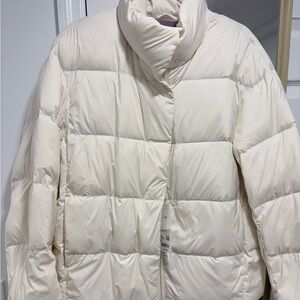 Women's Cream Puffer Jacket
